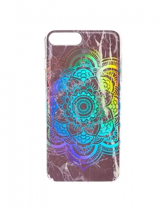 Claire's Black Marble Holographic Mandala Phone Case 53146