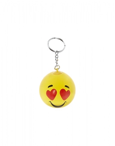Claire's Heart Eye Emoticon Stress Ball Keyring 11380