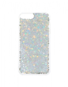 Claire's Holographic Glitter Phone Case - Silver 30107