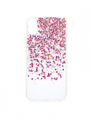 Claire's Cascading Holographic Purple Glitter Phone Case 37531