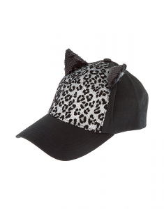 Claire's Sequin Leopard Cat Ear Baseball Cap 82005
