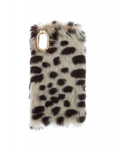 Claire's Spotted Faux Fur Phone Case 72310