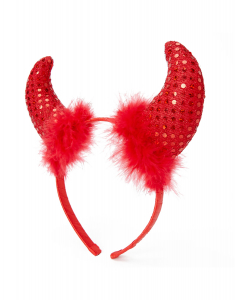 Claire`s Halloween Devil Horns Sequin & Feathers Headband 73638