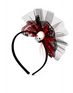 Claire`s Halloween Black & Red Skull Tulle Headband 75056