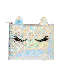 Claire`s Holographic Unicorn Eyelashes Makeup Bag 49857