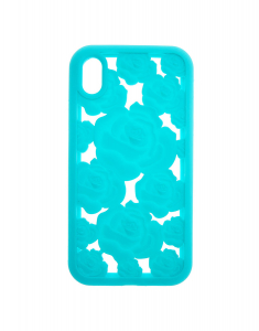 Claire`s Turquoise Floral Cut Out Silicone Phone Case 64258