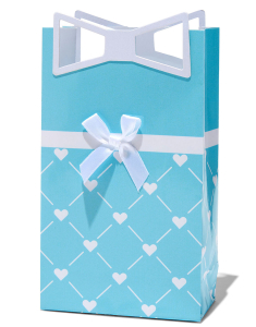 Claire’s Hearts and Bows Turquoise Gift Bag - Small 70301