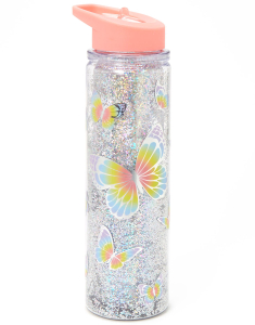 Claire’s Butterfly Water Bottle - Coral 15675