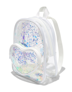 Claire’s Club Transparent Shaker Heart White 33645