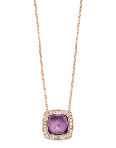 colier Tirisi Jewelry Milano aur 18 kt cu diamante si ametist TP9186AMH-P