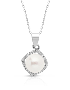 colier argint 925 cu perla si cubic zirconia YE9235-CH-W
