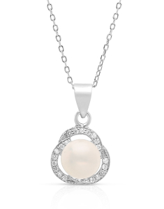 colier argint 925 cu perla si cubic zirconia YE9215N-CH-W