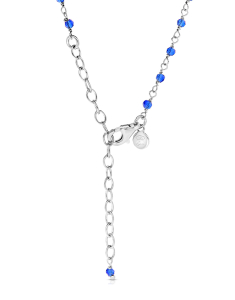 colier argint 925 cu perle si cristale albastre BB235148-RH-WBL