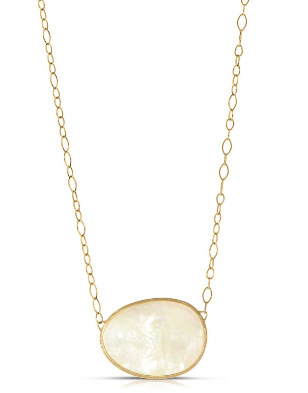 Coliere Marco Bicego Lunaria aur 18 kt cu Mother of Pearl CB1872-MPW-Y