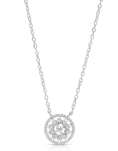 colier argint 925 floare si cubic zirconia GS9697-NL-W-M1