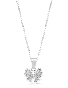 colier argint 925 fluture si cubic zirconia GS8537-CH-W