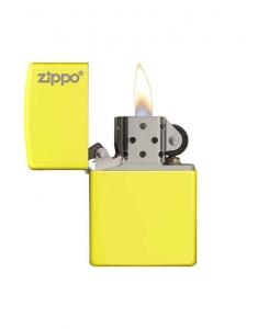 Bricheta Zippo Classic Neon Yellow Logo 28887ZL