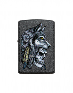 Bricheta Zippo Special Edition Wolf Skull Feather Design 29863