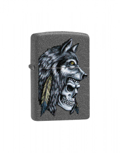 bricheta Zippo Special Edition Wolf Skull Feather Design 29863
