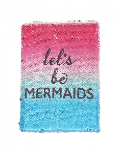 Claire's Reversible Sequins Let's Be Mermaids Notebook - Blue 19676