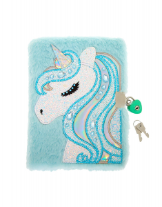 Claire's Miss Glitter the Unicorn Diary with Lock 28886