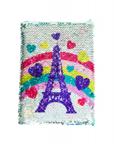 Claire`s Eiffel Tower Love Reversible Sequin Journal 28898