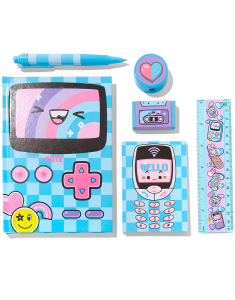 Claire`s Gamer Girl Checkered Stationery 12302