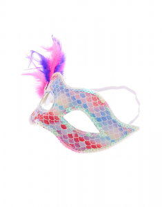 Claire's Rainbow Feather Gem Mask 15967