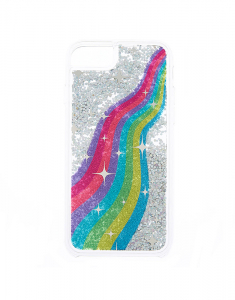 Claire's Rainbow Stream Glitter Shakey Phone Case 26578