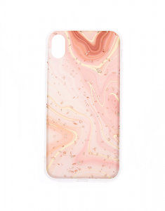 Claire's Marble Rose Gold Flake Phone Case 85641