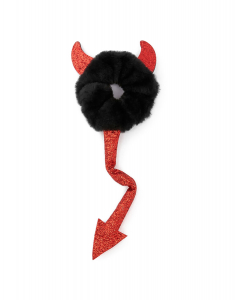Claire`s Halloween Medium Plush Devil Horns & Tail Hair Scrunchie 84389
