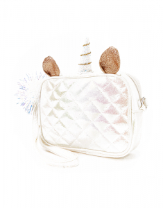 Claire`s Glitter Unicorn Quilted Crossbody Bag 61673