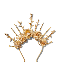 Claire`s Golden Spiked Flower Crown Headband 4550