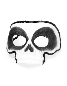 Claire`s Halloween Glitter Skeleton Mask - White 1694