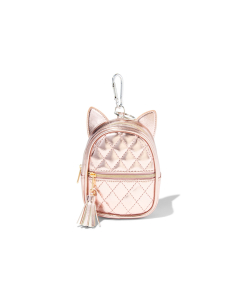 Claire`s Metallic Rose Gold Cat Ears Mini Backpack 21658