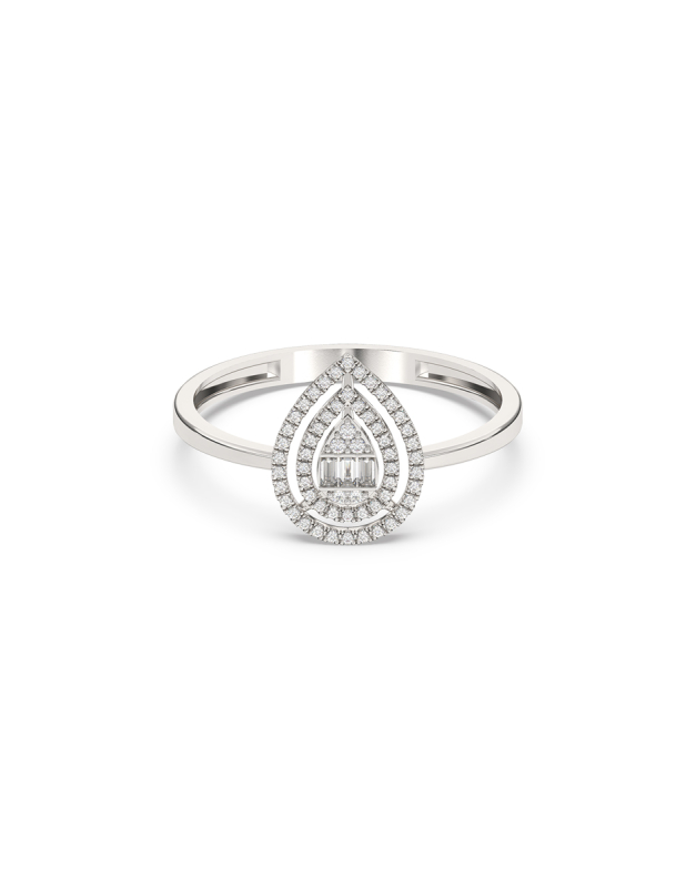 Inele Aur 14 Kt Baguette EU07878RF0015-W