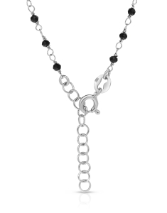 colier argint 925 rosario cruce cu cristale negre CLMX4944-RH-BK