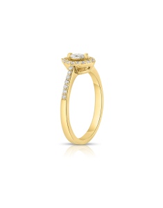 inel de logodna aur 14 kt halo pave cu diamante RG101930-01-214-Y