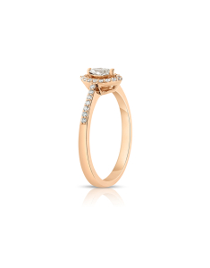 inel de logodna aur 14 kt halo pave cu diamante RG101930-01-314-P