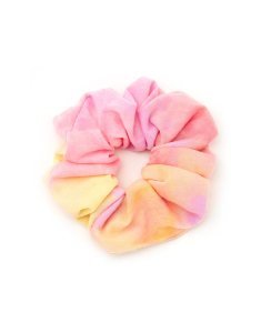 Claire`s Medium Pink & Yellow Tie Dye Hair Scrunchie 