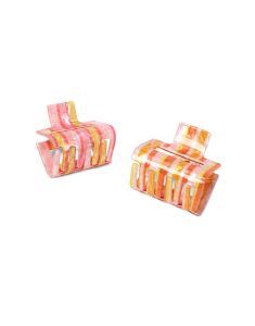 Claire`s Funky Marble Pink & Orange Striped 