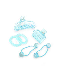 Claire`s Monochromatic Teal Hair Claw Set 