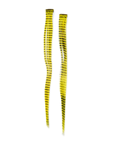 Claire`s Yellow Feather Design Faux Hair Clip In Extensions 