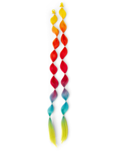 Claire`s Red & Yellow Swirling Ombre Faux Hair Clip In Extensions 