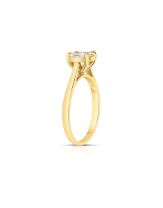 inel de logodna aur 14 kt bouquet cu diamante RG097376-214-Y