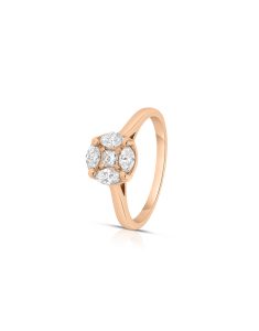 inel de logodna aur 14 kt bouquet cu diamante RG097376-314-P