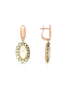 Peroni&Parise Bouquet aur 14 kt cu prehnite si turmaline 