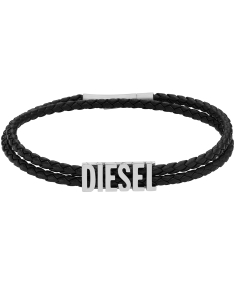 Diesel Black Leather multi strand 