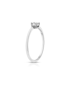 inel de logodna aur 18 kt halo cu diamante AN019-W-0.06CT