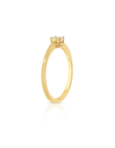 inel de logodna aur 18 kt halo cu diamante AN019-Y-0.07CT